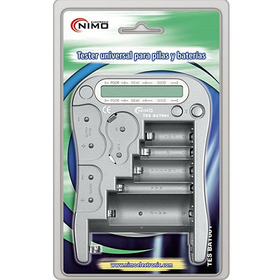 Testador de Carga de Pilhas/Baterias c/ Display-Energia-Nimo-Music Stage