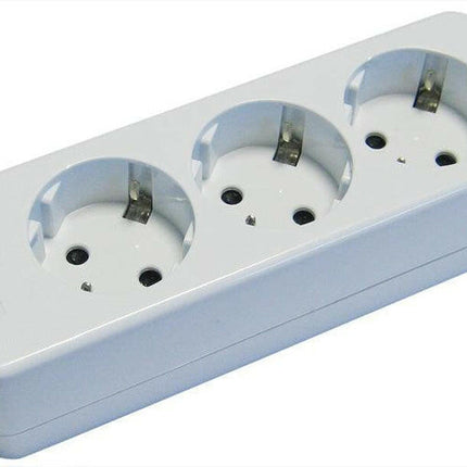 Tomada Eléctrica 3 Vias Schuko Branca p/ Cabo-Tomadas-Krang-Music Stage