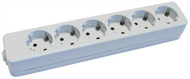 Tomada Eléctrica 6 Vias Schuko Branca p/ Cabo-Electricidade-Krang-Music Stage