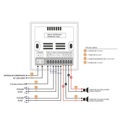 Sistema de Música Digital 2x10W-Som e luz-UDE-Music Stage