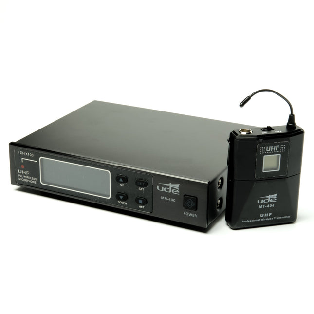 Microfone Headset - Cabeça/Lapela s/ Fios + Receptor UHF-Som e luz-UDE-Music Stage