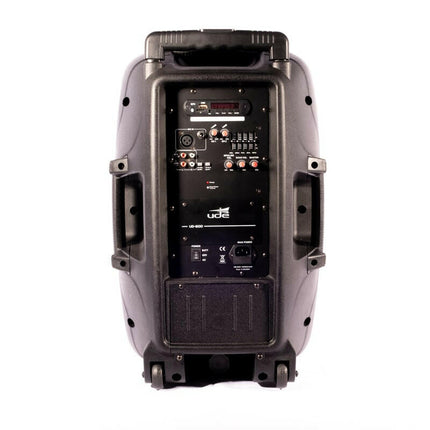 Coluna Portátil 12" 100W USB/MP3/BT + 2 Microfone UHF-Som e luz-UDE-Music Stage