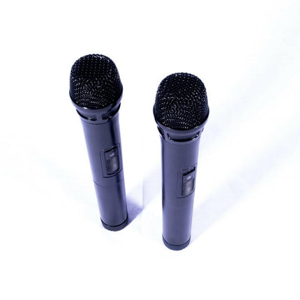 Coluna Portátil 12" 100W USB/MP3/BT + 2 Microfone UHF-Som e luz-UDE-Music Stage