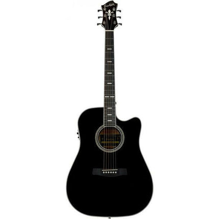 Hagstrom SILJAN II DREADNOUGHT CE BK-Guitarras Eletroacústicas-Hagstrom-Music Stage