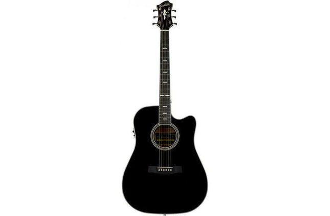 Hagstrom SILJAN II DREADNOUGHT CE BK-Guitarras Eletroacústicas-Hagstrom-Music Stage