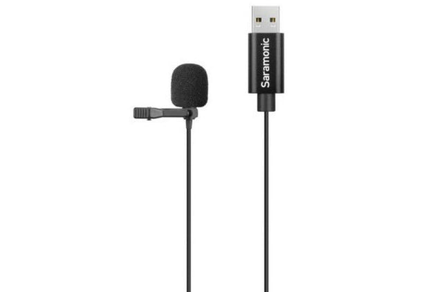 Microfone Lapela USB 6m para Entrevistas-Som e luz-Saramonic-Music Stage