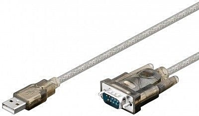 Cabo USB "A" Macho / DB9 Macho (RS232) - 1,5mt-Fichas e cabos-Goobay-Music Stage