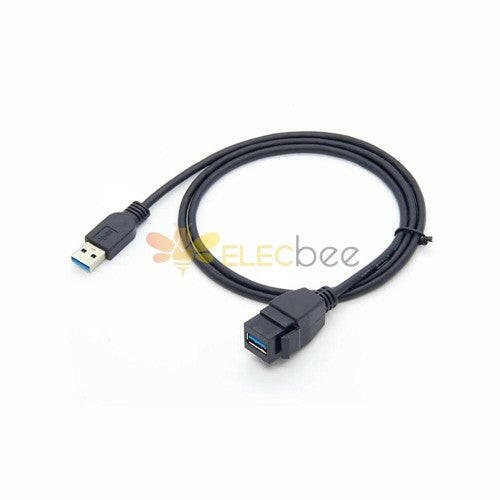 Cabo Micro USB "B" Macho / USB "A" Fêmea 20cm - Preto-Fichas e cabos-Valueline-Music Stage