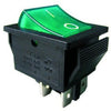 Interruptor Basculante 2 Circuitos 15A 250V Verde Luminoso