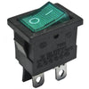 Interruptor Basculante 2 Circuitos 6A 250V Verde Luminoso