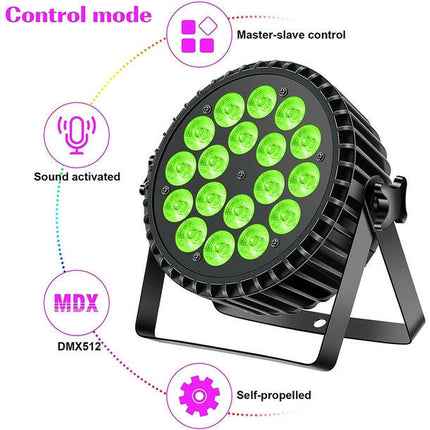 Aluguer Iluminação Par LED 200W 18 LED UV - 4 em 1 DMX512-Par Led-King-Music Stage