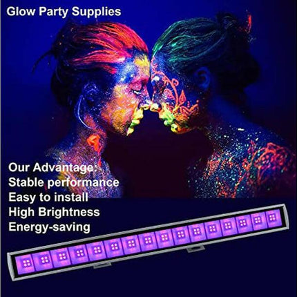 Barra Profissional LED UV 64Leds 36W-Luz Negra / UV-Eleganted-Music Stage