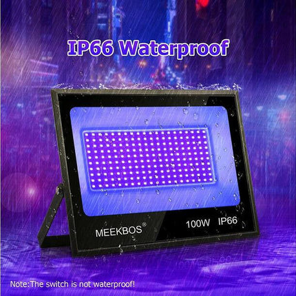 Projetor Ultravioleta a prova de agua IP66 - 100W-Luz Negra-Meekbos-Music Stage