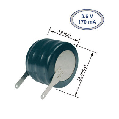 Acumulador 3,6V 170mA Ni-Mh-Energia-HQ-Music Stage