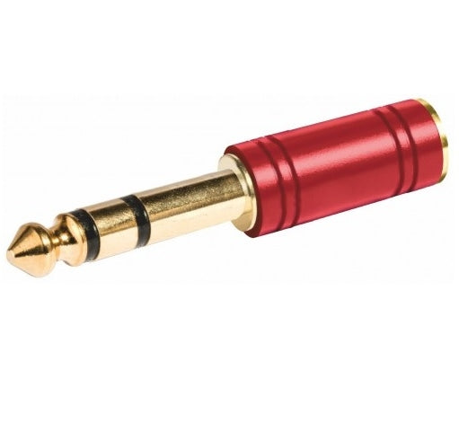 Adaptador 6,35 Macho ST / 3,5 Fêmea ST - Metal-Fichas e cabos-Emelec-Music Stage
