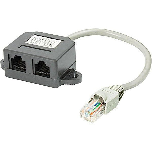 Adaptador Rede 8V/8C RJ45 Macho / 2xFêmea 20cm-Fichas e cabos-SMI-Music Stage