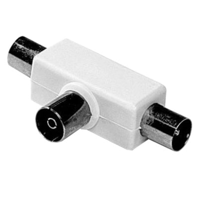 Adaptador TV Fêmea / 2xTV Macho - Plástico-Fichas e cabos-EDC-Music Stage