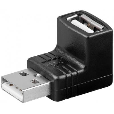 Adaptador USB "A" Macho / USB "A" Fêmea - Curva 90º-Fichas e cabos-SMI-Music Stage