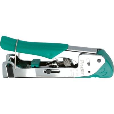 Alicate Compressão Fichas F + BNC + IEC-Apoio tacnicobricol-ProsKit-Music Stage