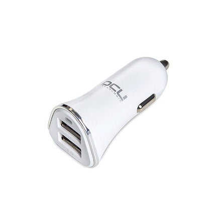 Transformador Isqueiro DC5V 4,2A 2xUSB Aluminio - Branco-Energia-DCU-Music Stage