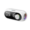 Rádio Relógio Portátil Bluetooth RGB - Branco