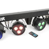 Barra Portátil "4 EM 1" c/ 2 Focos PAR 3x LEDs RGBW e 2 Projectores Efeitos Jellymoon - MAX