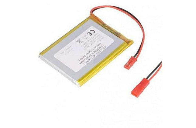 Bateria Li-Po 3,7V 3500mAh c/ Cabos - 7,2x55,5x68,5mm-Pilhas Lítio-Botão-Smi-Music Stage