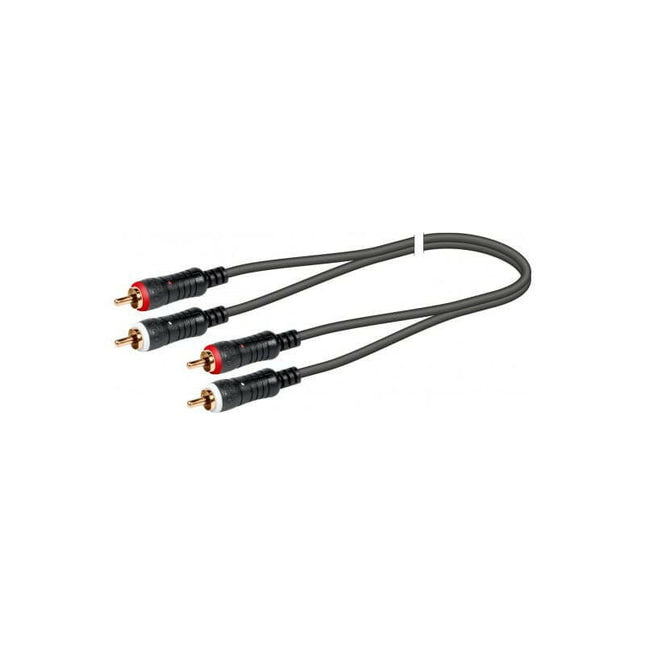 Cabo 2x RCA Macho / 2x RCA Macho 5mt-Fichas e cabos-Emelec-Music Stage