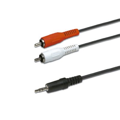Cabo 3,5 Macho ST / 2xRCA Macho 2,5mt-Cabos-EDC-Music Stage