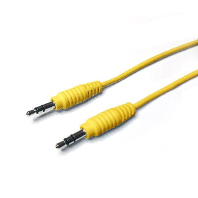 Cabo 3,5 Macho ST / 3,5 Macho ST 0,75mt - Redondo Amarelo-Cabos-EDC-Music Stage