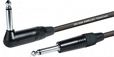 Cabo 6,35 Macho Mono / 6,35 Macho Mono 90º - 5mt-Cabos-Emelec-Music Stage