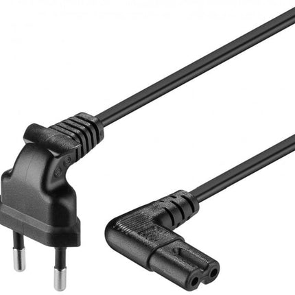 Cabo Alimentação Euro Macho/Tipo 8-2x0,75mm² 1,5mt - Curva-Cabos-MP-Music Stage