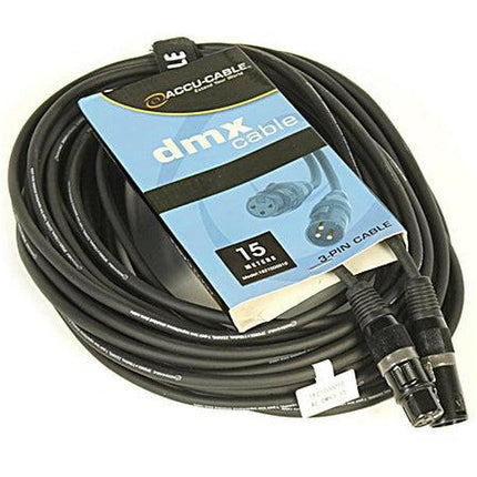 Cabo DMX XLR Macho / XLR Fêmea 15mt-Cabos de Audio-Accu-cable-Music Stage