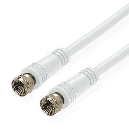 Cabo F Macho / F Macho 5mt - Branco-Cabos de Antena-Karma-Music Stage