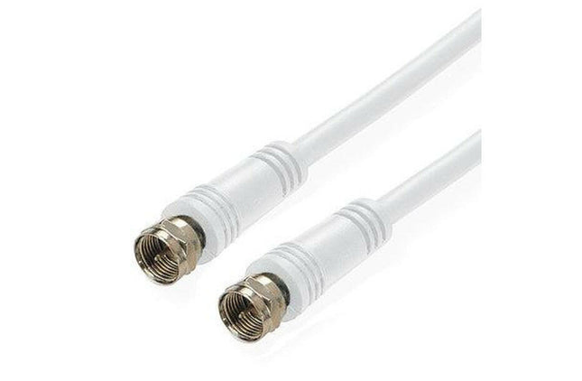 Cabo F Macho / F Macho 5mt - Branco-Cabos de Antena-Karma-Music Stage