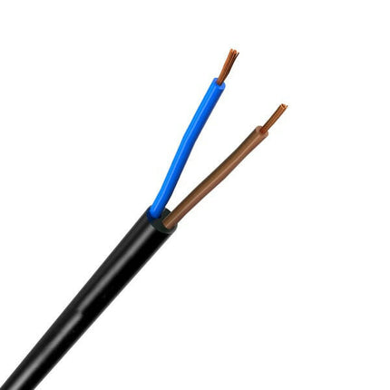 Cabo Flexível FVV 2x0,75 Preto Redondo (H05VV-F) Metro-Electricidade-Cabelte-Music Stage