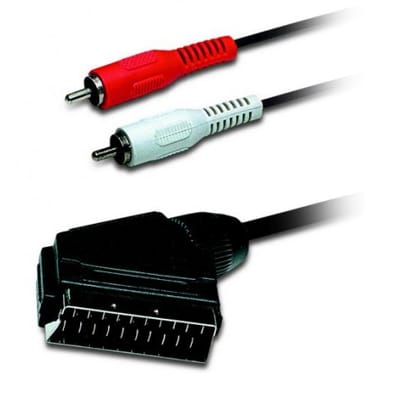 Cabo Scart Macho / 2xRCA Macho (Audio) 2,5mt-Cabos-EDC-Music Stage