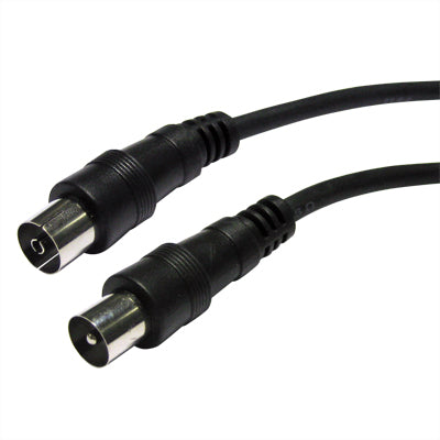 Cabo TV Macho / TV Fêmea 5mt - Preto-Fichas e cabos-EDC-Music Stage