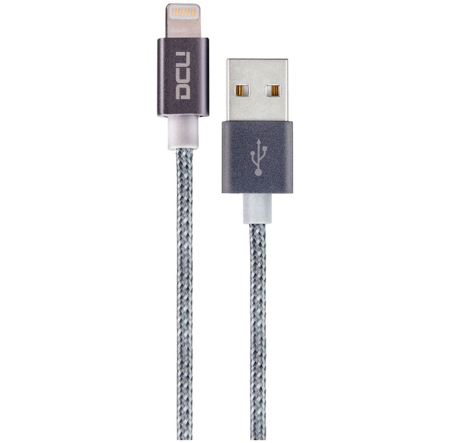 Cabo USB "A" Macho / Apple Lightning 1mt Aluminio - Prata-Fichas e cabos-DCU-Music Stage