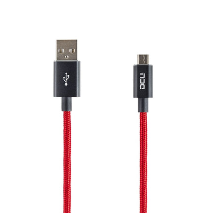 Cabo USB "A" Macho / Micro USB "B" Macho 1mt Vermelho Algodã-Fichas e cabos-DCU-Music Stage