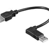 Cabo USB "A" Macho / USB "A" Fêmea 30cm 90º Esq.
