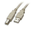 Cabo USB "A" Macho / USB "B" Macho 5mt - Creme