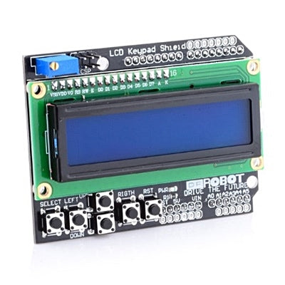 Display LCD1602 16x2 c/ Teclado p/ Funduino - Fundo Azul-Robotica e prototipagem-Funduino-Music Stage