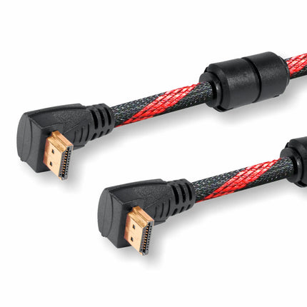 Cabo HDMI Macho / Macho 0,7mt - Curva 90º-Cabos-Emelec-Music Stage
