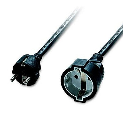 Extensão Eléctrica Schuko Macho / Schuko Fêmea 3mt - Preta-Electricidade-SMI-Music Stage