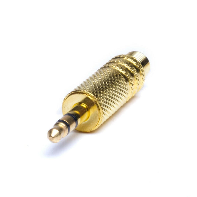 Ficha 3,5 Macho Stereo - Dourada-Fichas Jack 3.5-SMI-Music Stage