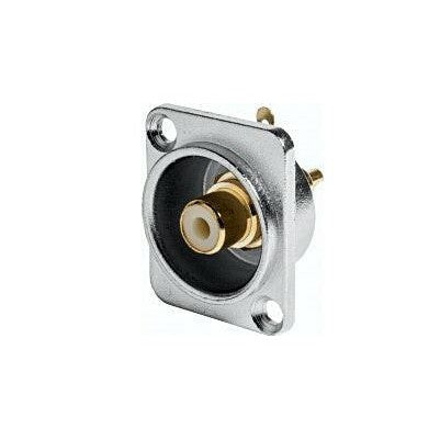 Ficha RCA Fêmea Chassi Branca-Fichas e cabos-Emelec-Music Stage