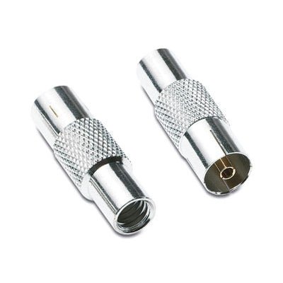Ficha TV Fêmea Rosca RG6 - Metal-Fichas e cabos-EDC-Music Stage