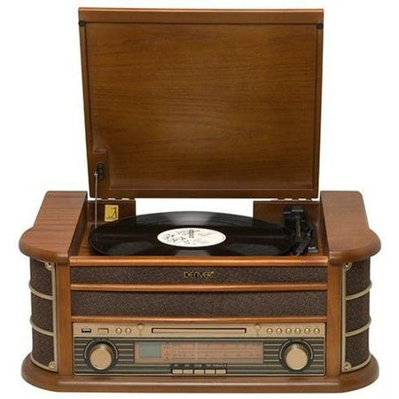 Tocadiscos Bluetooth 33/45/78 RPM (Madera Oscura) - Fenton – Music Stage