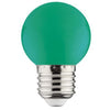 Lâmpada LED Esférica E27 1W 68lm - Verde.